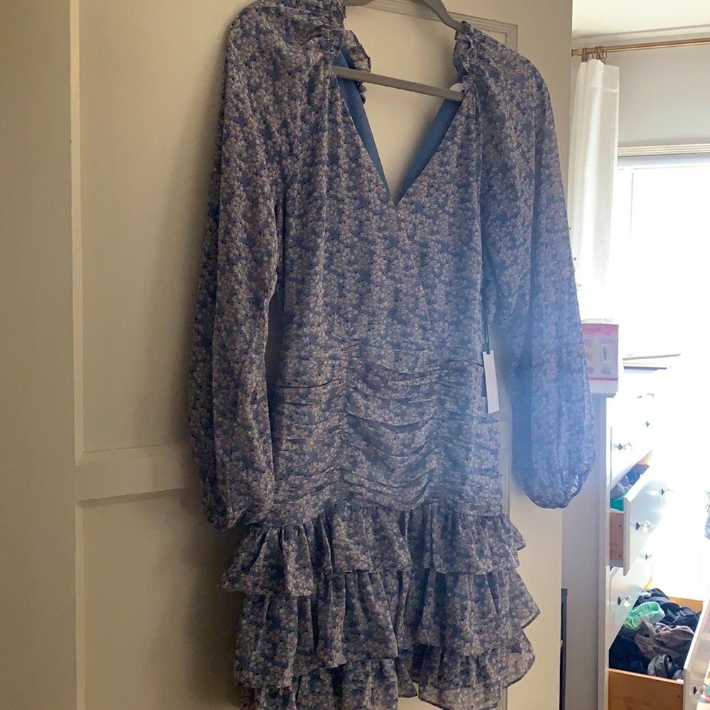 ASTR the label blue multi floral dress